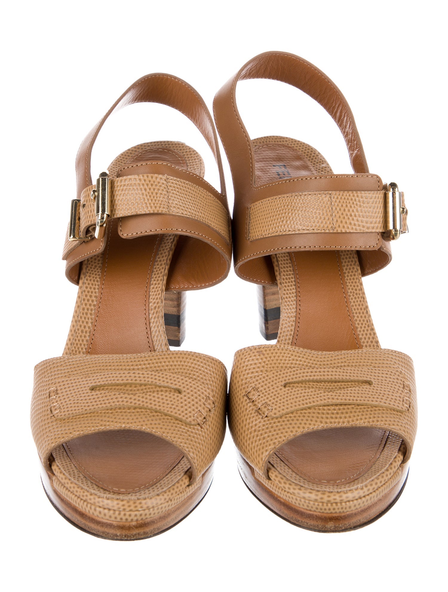 Fendi Leather Slingback Pumps